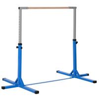 GYMNASTIK Turnreck Reckstange Turnstangen 13-stufige höhenverstellbar Blau - Blau, Metall (121/194cm) - HOMCOM