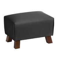 POLSTERHOCKER Kaylah pigmentiertes Nappaleder schwarz - Schwarz, Leder (28/28/40cm) - 58aufmkessel