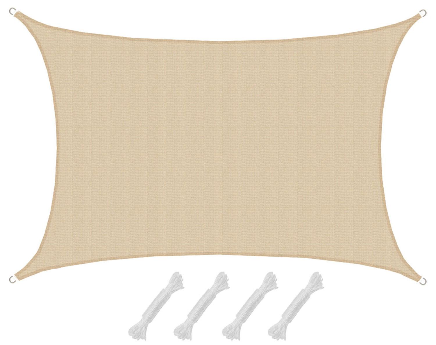 SONNENSEGEL Luftdurchlässig 600/400 cm Beige - Beige, Kunststoff (400/600cm) - Amanka