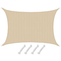 SONNENSEGEL Luftdurchlässig 600/400 cm Beige - Beige, Kunststoff (400/600cm) - Amanka