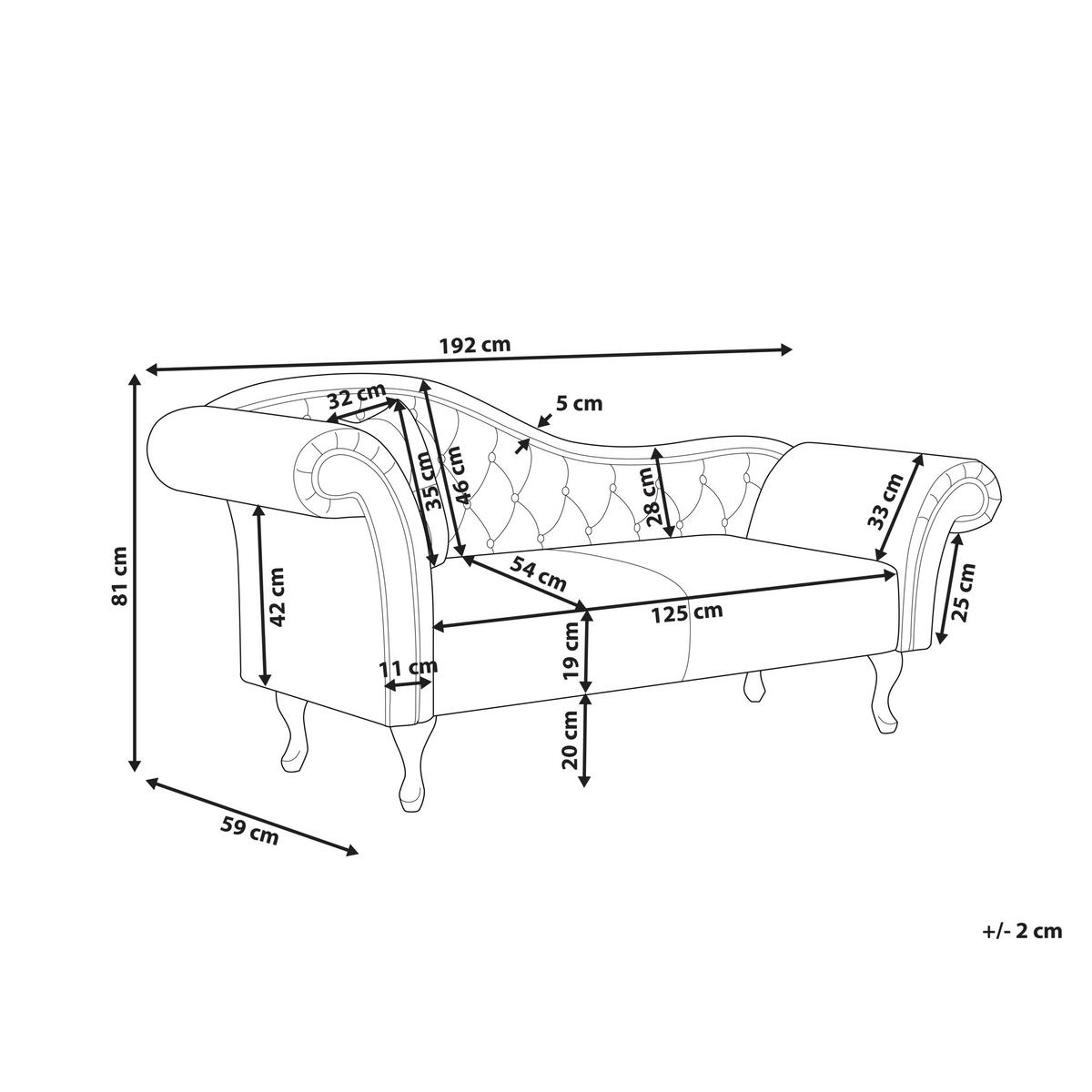 CHAISELONGUE-LINKSSEITIGE Samtstoff Smaragdgrün mit Kissen Lattes Ii - Smaragdgrün/Braun, Textil (192/81/59cm) - Beliani