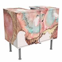WASCHBECKENUNTERSCHRANK Goldenes Aquarell Rosé 60/55/35 cm - Rosa, Holzwerkstoff (60/55/35cm) - Bilderwelten