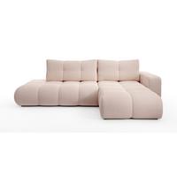 ECKSOFA DUCA R-S Orange Jersey mit Schlaffunktion - Orange, Holz (266.5/266.5cm) - MASSENO