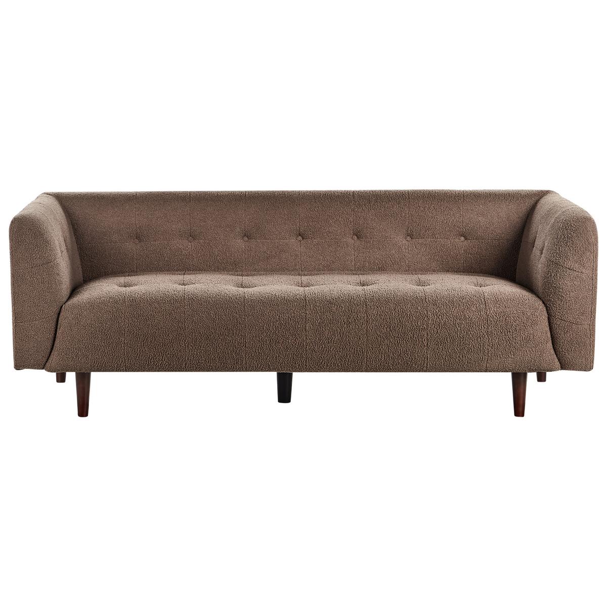 3-SITZER-SOFA Bouclé Braun Byske - Braun, Textil (200/73/78cm) - Beliani