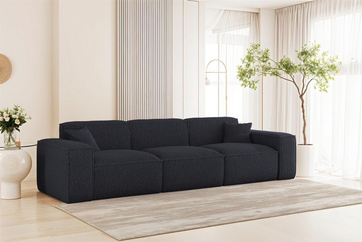 SOFA 3-sitzer Celes Premium In Sven - Blau, Holzwerkstoff/Textil (218/73/90cm) - Fun Möbel