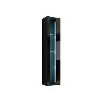 HÄNGEVITRINE 180 Vigo New - Schwarz Hochglanz/Schwarz, Holzwerkstoff (40/180/30cm) - MIRJAN24