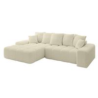 ECKSOFA Ottomane Links ENSI-L - 267x164x69 cm Creme - Hellbraun/Creme, Holzwerkstoff/Kunststoff (267/164cm) - ALTDECOR