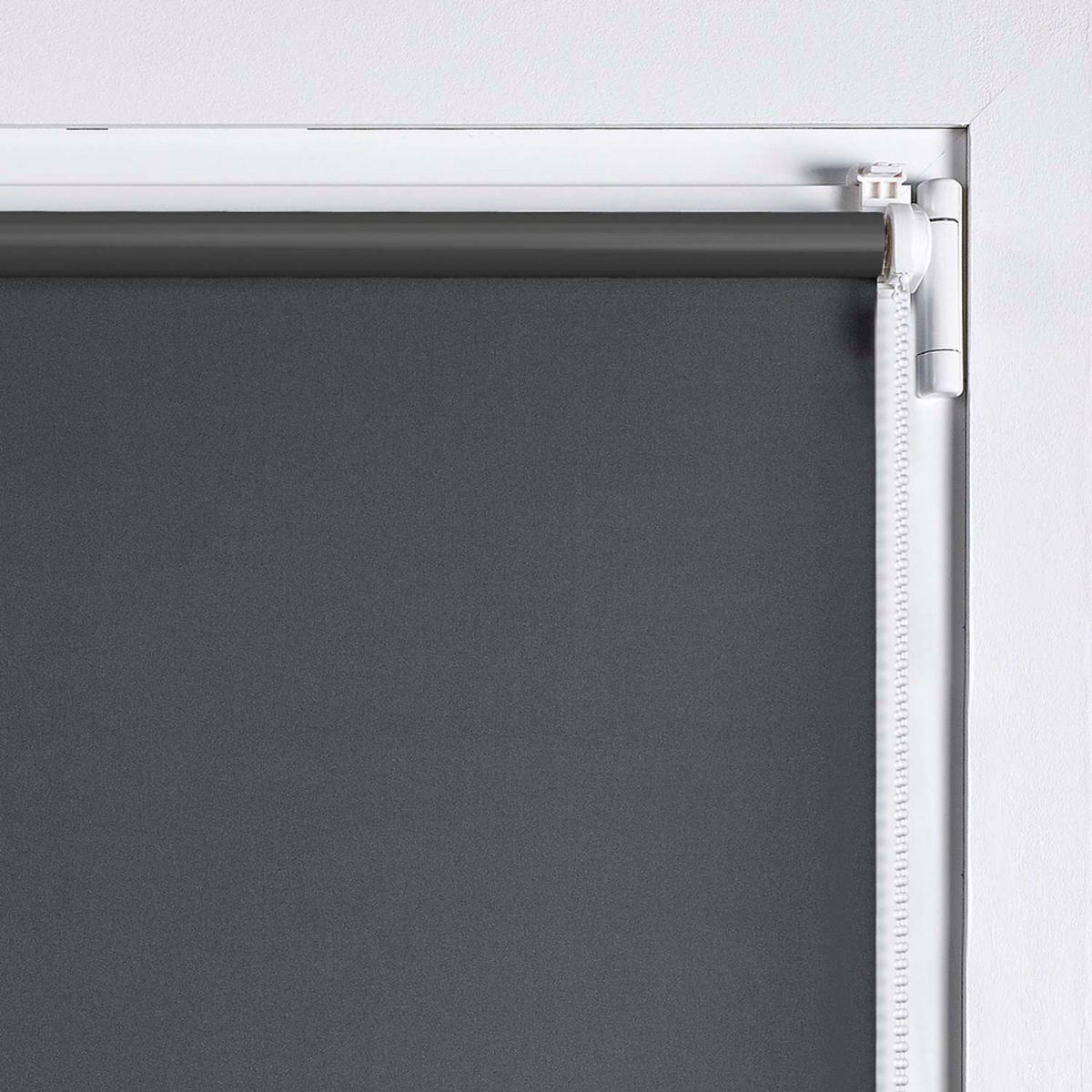 VERDUNKELUNGSROLLO | Grau, 120 cm x 180 cm - Grau, Kunststoff (120/180cm) - STORESDECO