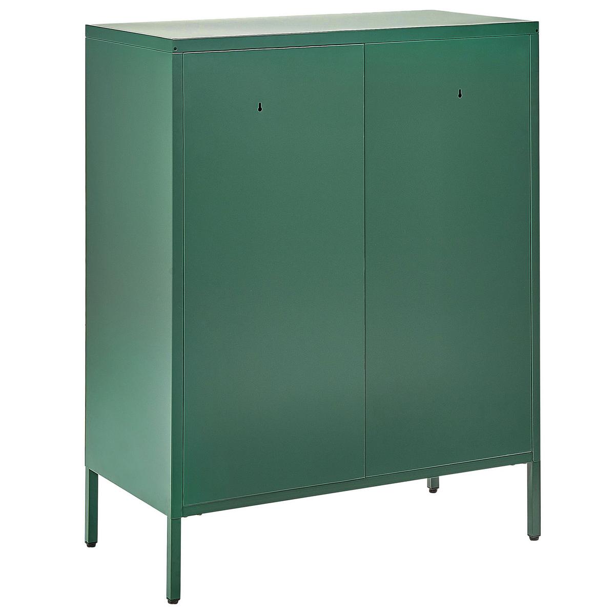 KOMMODE 4 Schubladen Dunkelgrün Enago - Grün, Metall (80/102/40cm) - Beliani