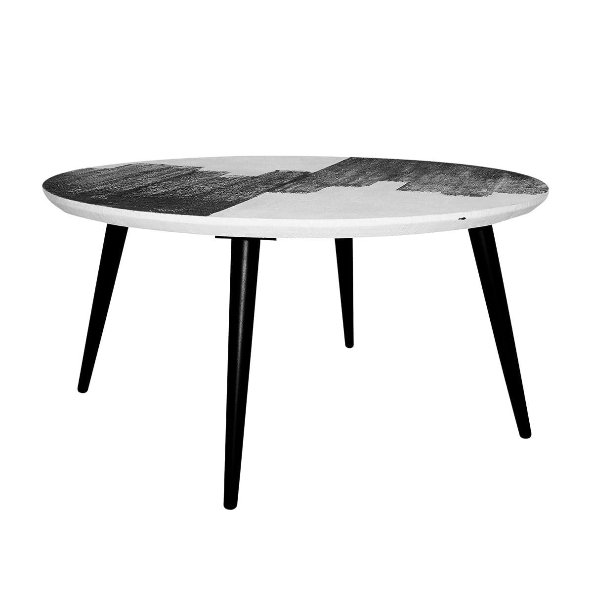 COUCHTISCH Abstract - H 38cm - Schwarz, Holzwerkstoff (85/80/38cm) - Signature