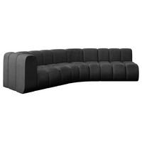 ECKSOFA modulares Sofa Karex-L1 - 308x194x70 cm Schwarz - Schwarz, Holzwerkstoff/Textil (308/194cm) - ALTDECOR
