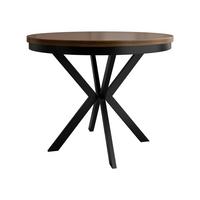 ESSTISCH ausziehbar Edder 90 - Nussbaumfarben/Schwarz, Holzwerkstoff/Metall (90/90/76cm) - MIRJAN24
