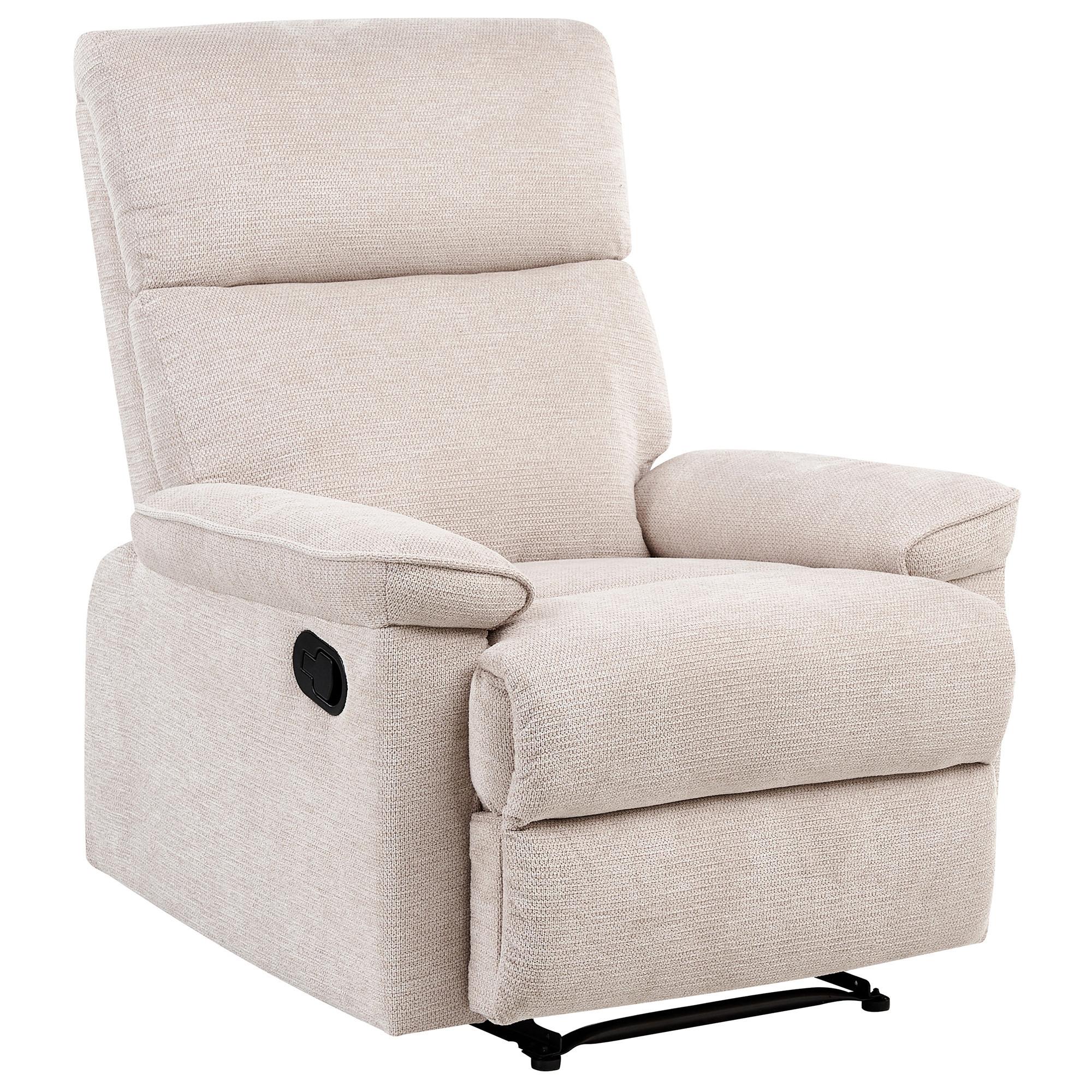 FERNSEHSESSEL Beige Everton - Beige, Textil (83/100/94cm) - Beliani