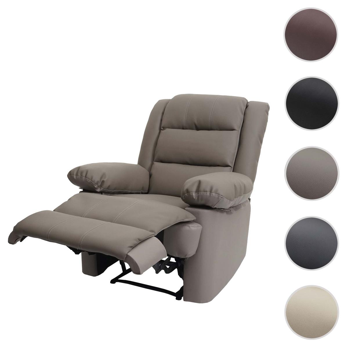 RELAXSESSEL taupe - Taupe, Leder (87/101/150cm) - MCW