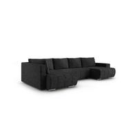 WOHNLANDSCHAFT Armanda - Schwarz, Holzwerkstoff/Textil (392/83/185cm) - Fun Möbel