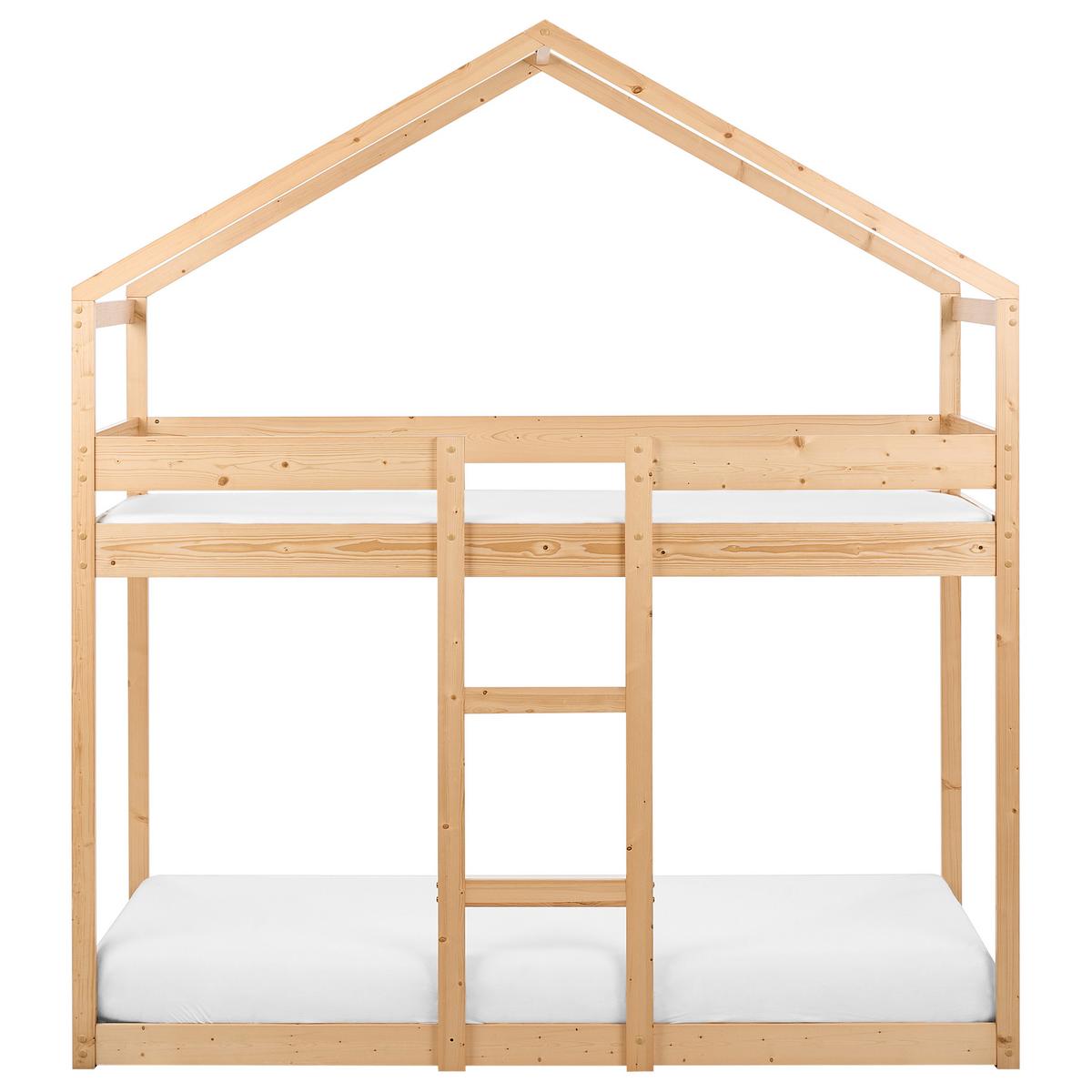 HOCHBETT 90x200 cm Heller Holzfarbton Labatut - Hellbraun, Holz (90/200cm) - Beliani