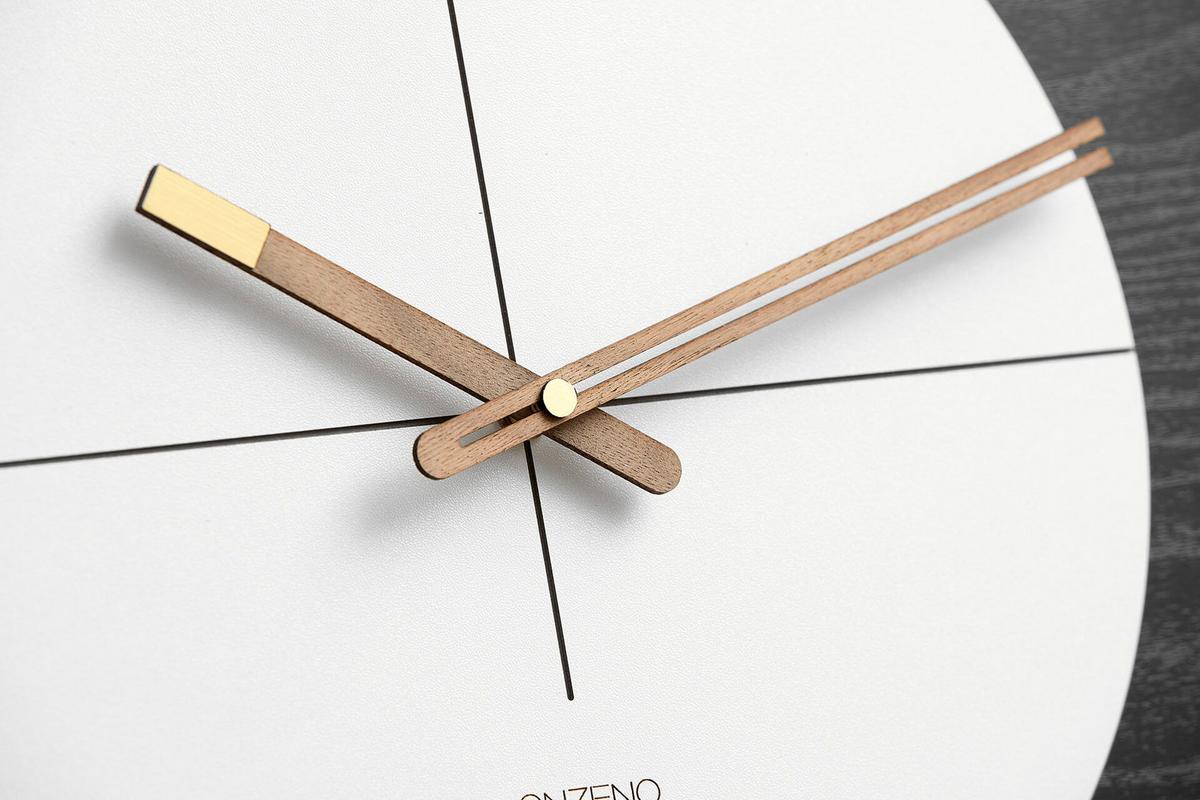 WANDUHR Design Schwarz-Weiß 40/40 cm - Schwarz, Holzwerkstoff (40/40/1cm) - ONZENO