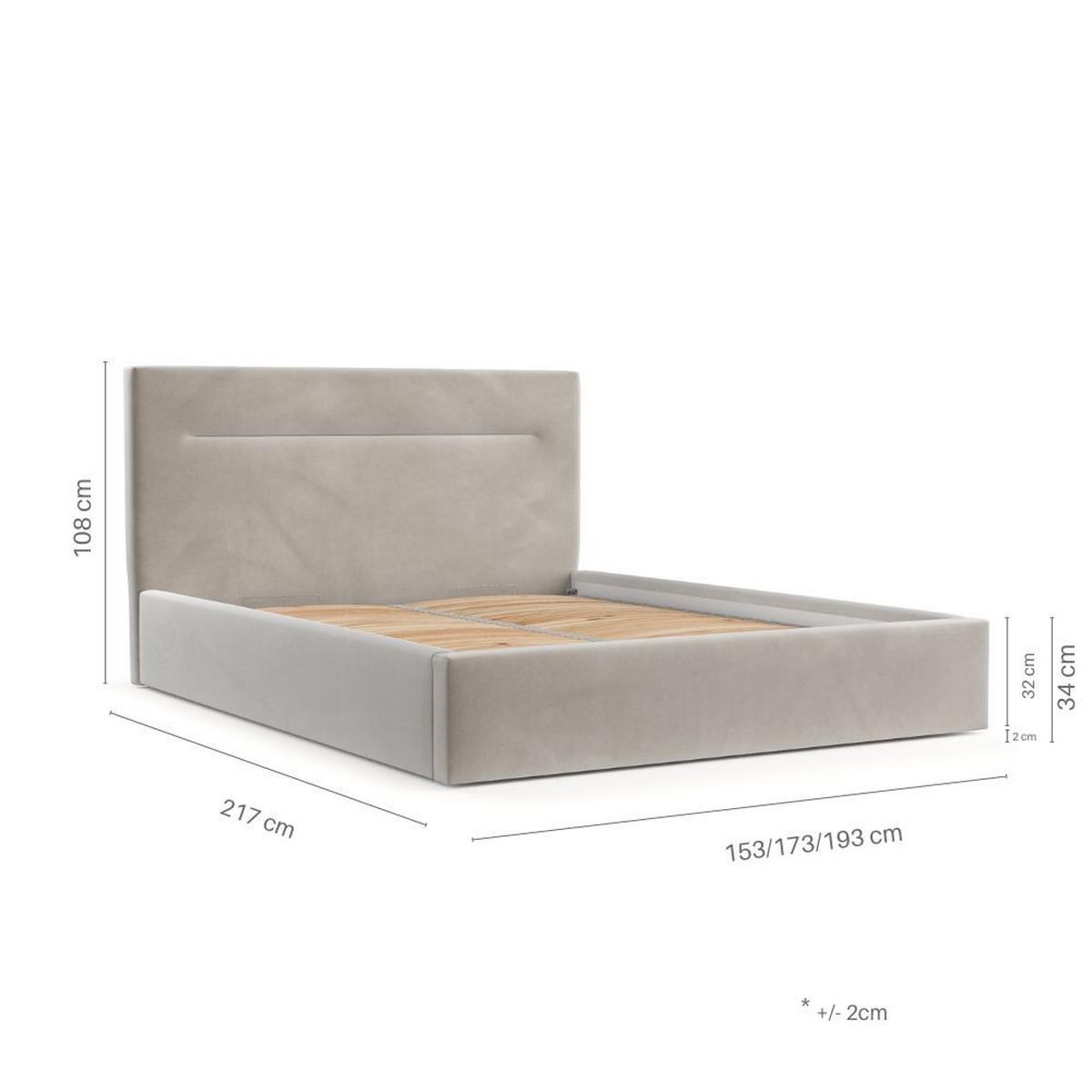 POLSTERBETT Liline 160/200 cm Anthrazit im Paros Stoff - Anthrazit/Schwarz, Holz/Holzwerkstoff (160/200cm) - AltaBeds