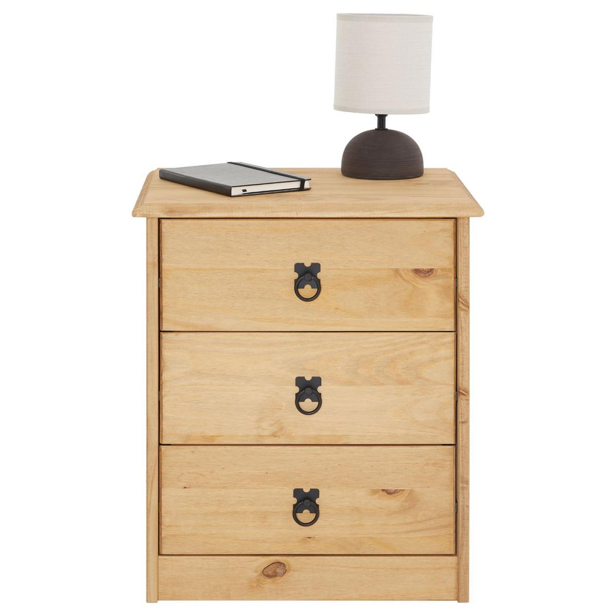 NACHTKOMMODE BARRIO - Naturfarben, Holz (47/57/37cm) - CARO-Möbel