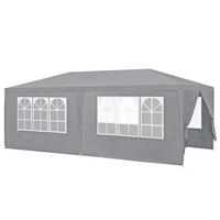 PARTYZELT Wedau - Dunkelgrau, Kunststoff/Metall (600/255/300cm) - casa.pro