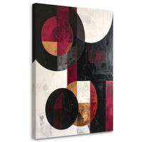 LEINWANDBILD 3D und geometrisch 70x100cm - Rot, Textil (70/100cm) - Feeby