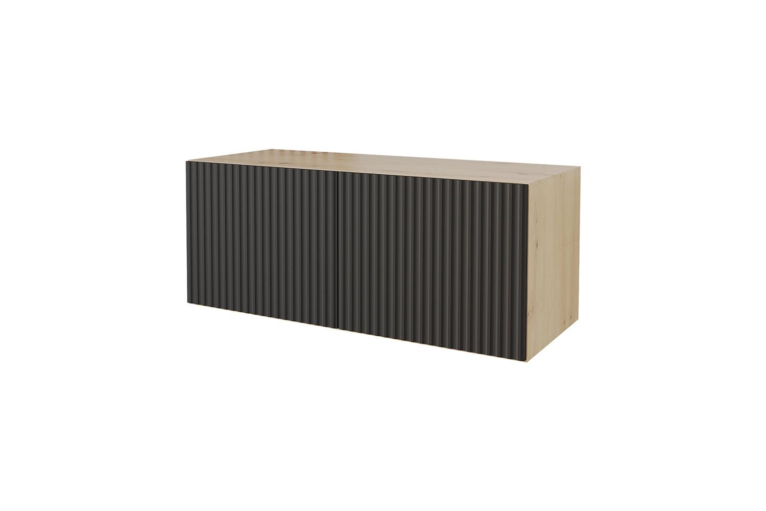 LOWBOARD NOA-2-W 100x40x40 cm - Artisan / Schwarz - Schwarz, Holzwerkstoff (100/40/40cm) - ALTDECOR