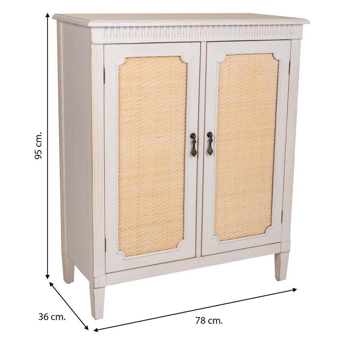 SIDEBOARD aus Holz 78x36x95 cm - Weiß, Holz (78/95/36cm) - Wanderlust