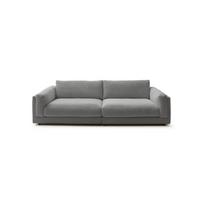 BIG SOFA RAINA Grau Cord - Schwarz/Grau, Kunststoff/Textil (294/85/150cm) - KAWOLA