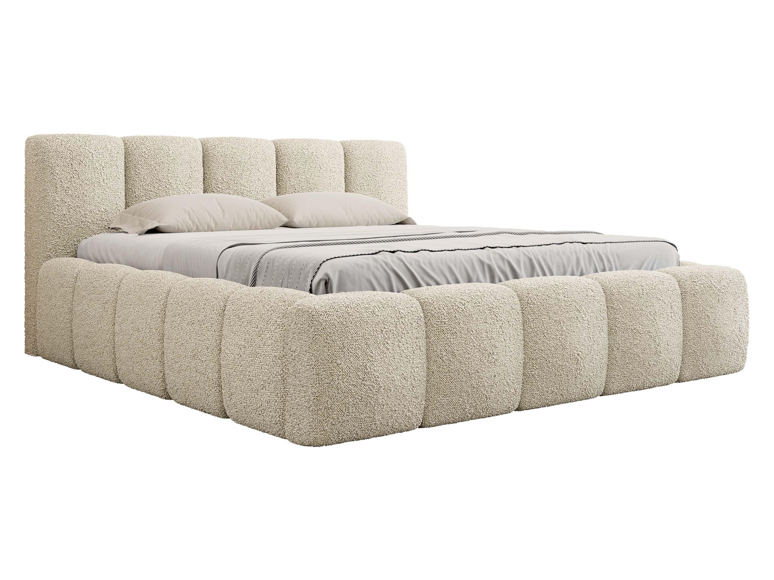 POLSTERBETT Kevson Boucle - Naturfarben, Holzwerkstoff/Textil (180/200cm) - MIRJAN24