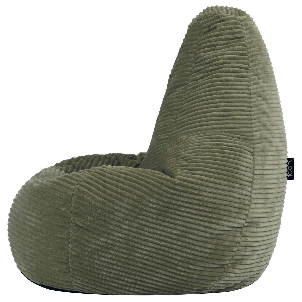 SITZSACK für Kinder Sessel aus Cord 2-tlg. - Salbeigrün, Textil (69/59/65cm) - icon