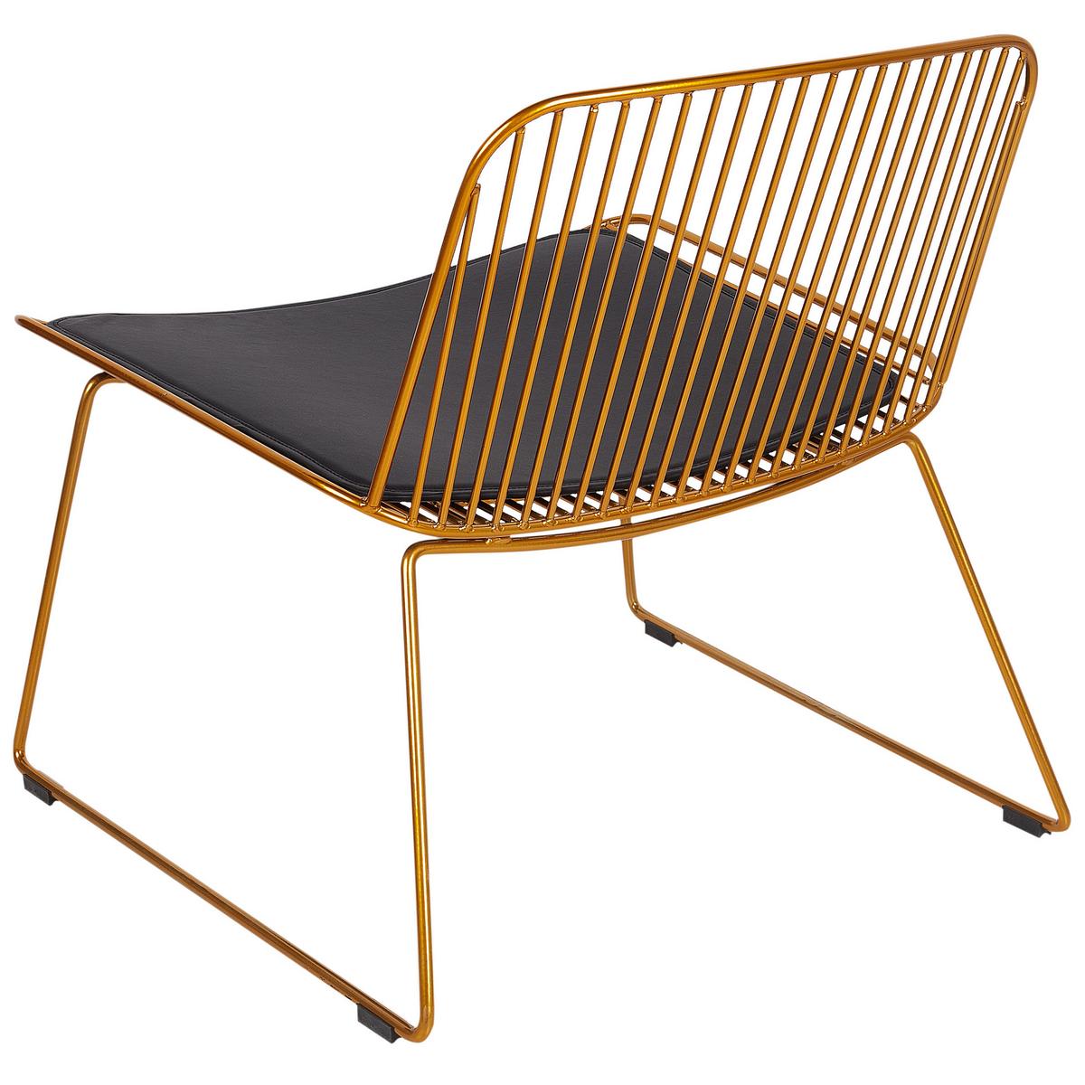 STUHL Metall Gold Snorum - Goldfarben/Schwarz, Metall (67/70/68cm) - Beliani