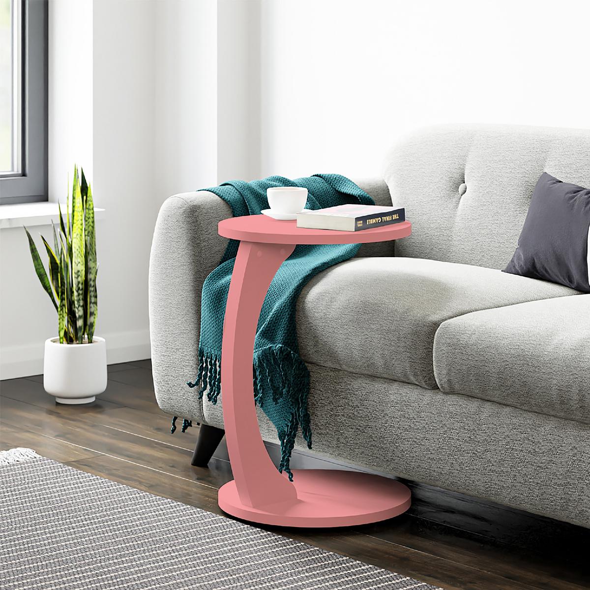 BEISTELLTISCH Holeby - Pink, Holzwerkstoff (38/38/56cm) - [en.casa]