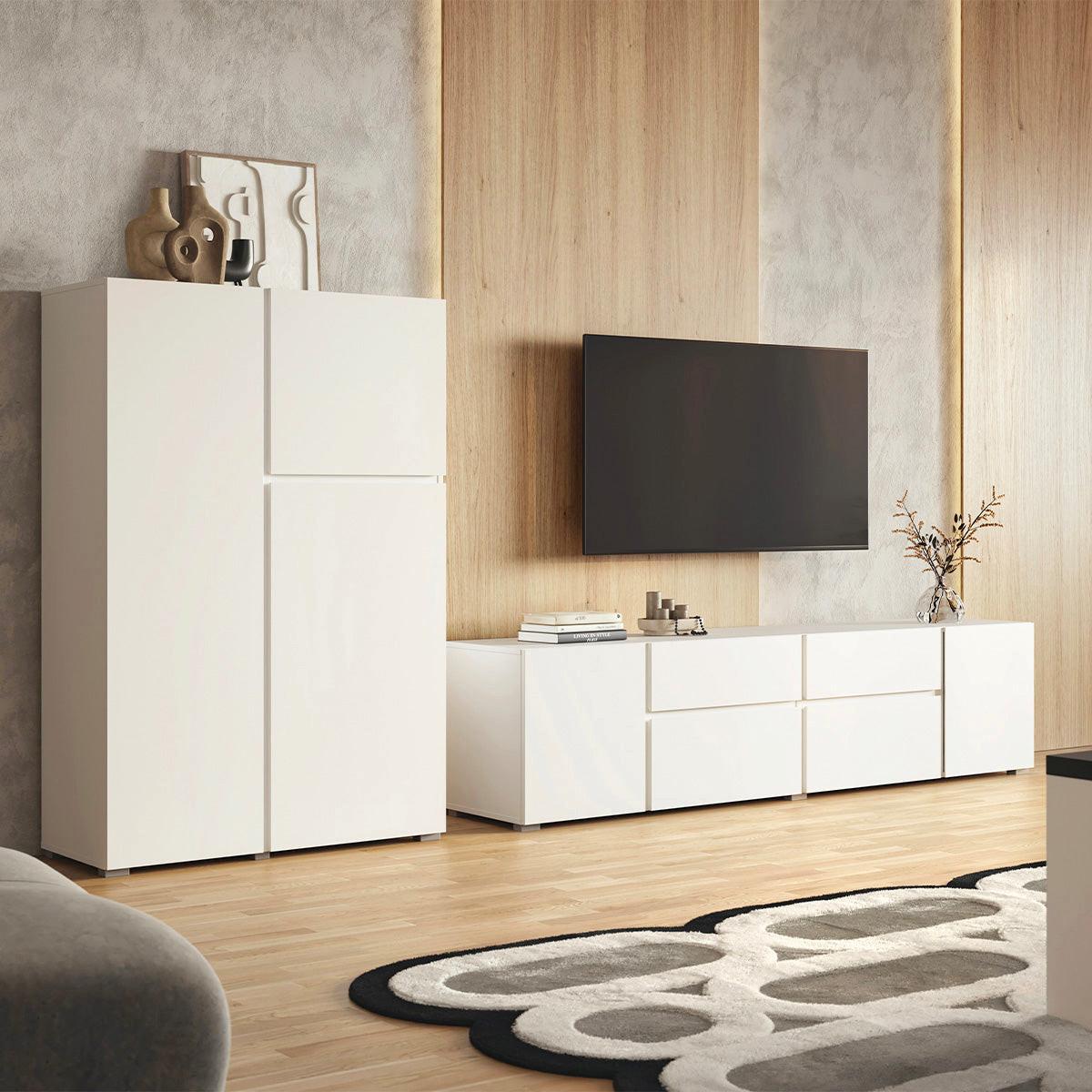 SIDEBOARD Maxis Weiß - Weiß, Holzwerkstoff (92/139/40cm) - Petits-meubles