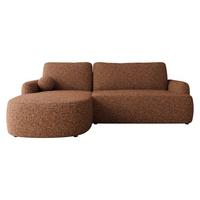 ECKSOFA Loridu, Seite: Links - Messingfarben/Schwarz, Holz/Kunststoff (250/174cm) - MIRJAN24