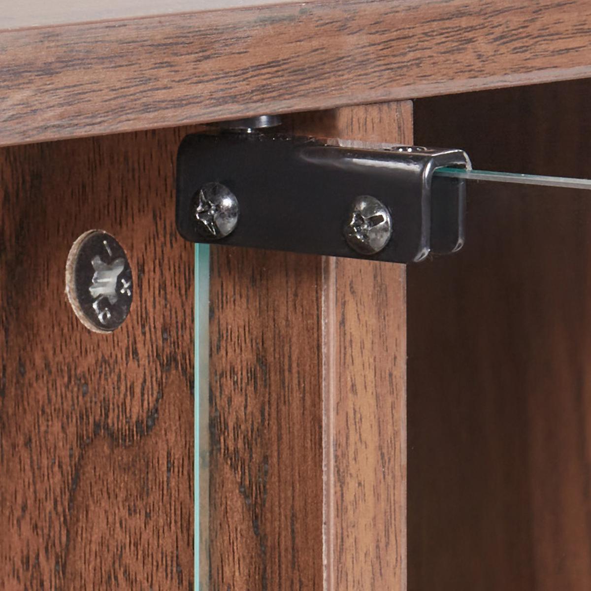 WEINREGAL Dunkelbraun Tullamore - Braun, Holzwerkstoff (84/91/39cm) - Beliani