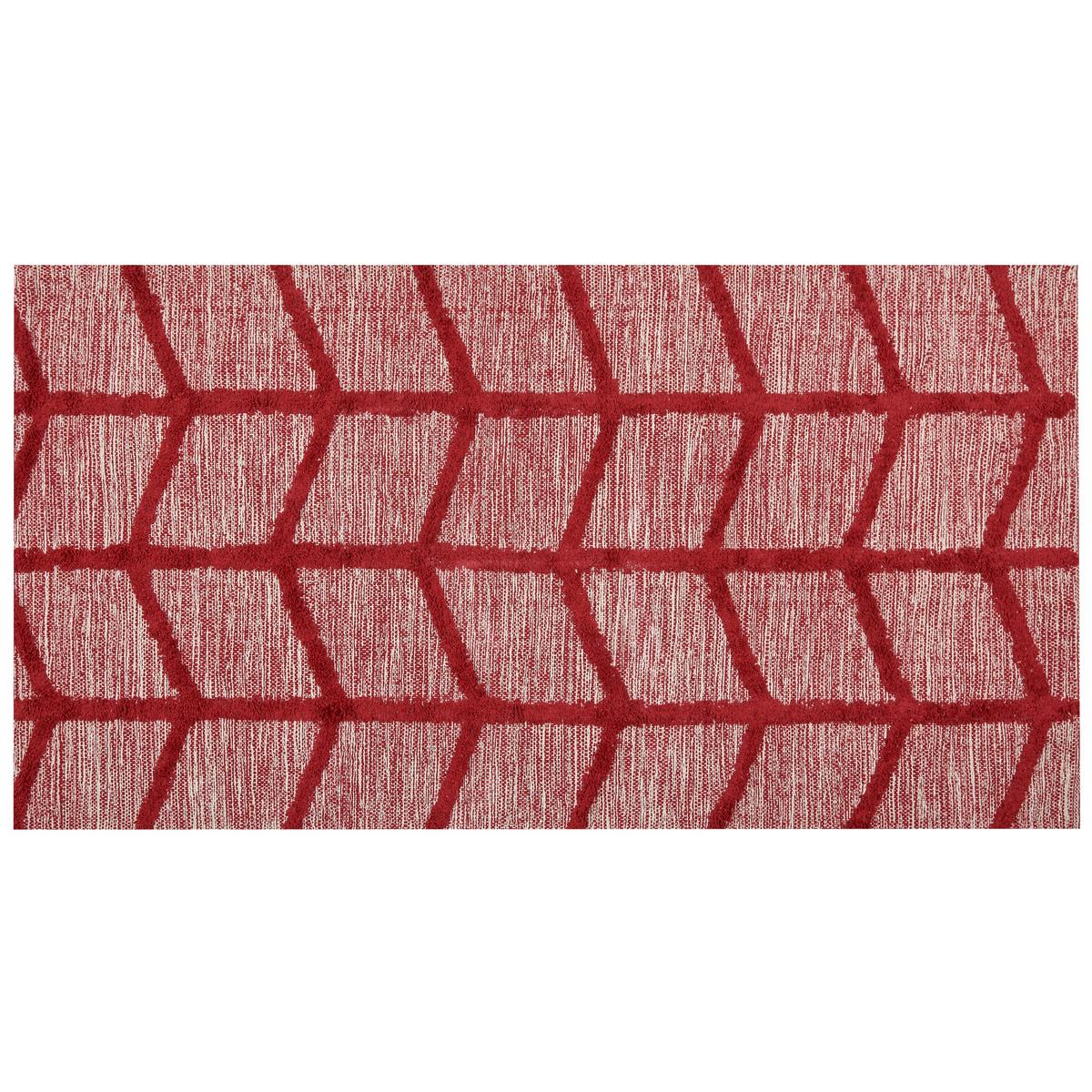 KURZFLOR-TEPPICH Sivas 150/80 cm - Rot, Textil (80/150cm) - Beliani