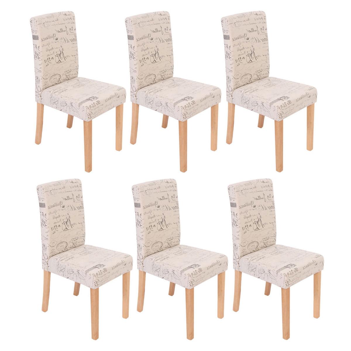 ESSZIMMERSTUHL Beige, Schwarz 6er-Set - Beige/Creme, Textil (43/90/48cm) - MCW