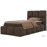 BOXBETT NIRA 90/200 - Braun Velvet - Topper T25 - H3 - Schwarz/Braun, Kunststoff/Textil (200/90cm) - MKS