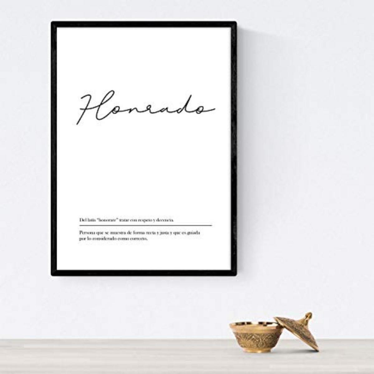 POSTER Set mit 4 Definitionen von meinen Freund Paar Jahrgang A3 Schwarzer Rahmen - Schwarz, Papier (29.7/3cm) - Nacnic