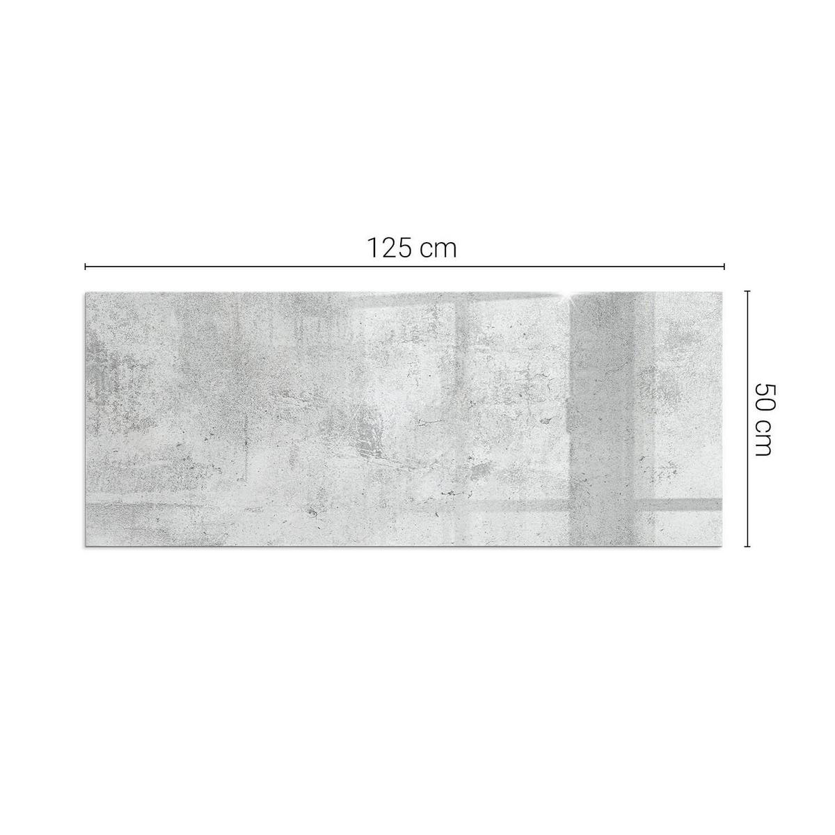 GLASPLATTE für Kamin 125x50 cm - Grau, Glas (125/50/0.4cm) - TULUP