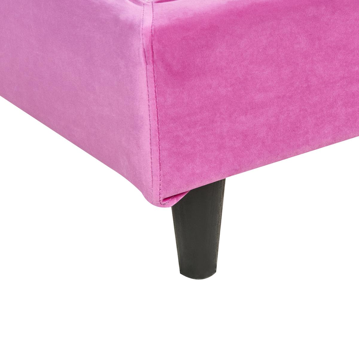 POLSTERBETT 90/200cm Fuchsia Fitou - Lila/Magenta, Textil (90/200cm) - Beliani