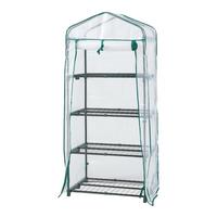GEWÄCHSHAUS Chaam - Weiß, Metall (69/158/49cm) - [en.casa]