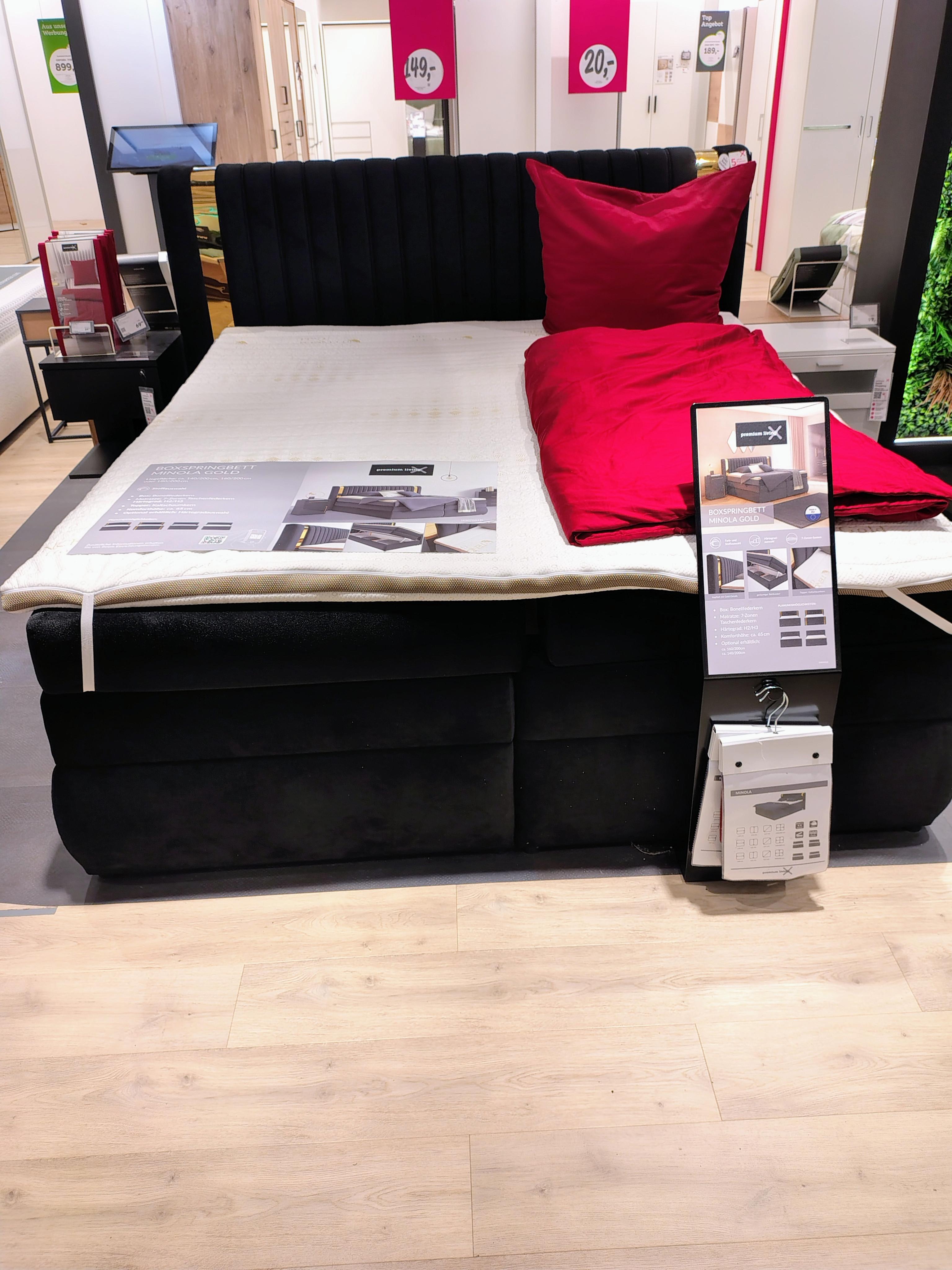 Boxspringbett Minola Gold -Exklusiv-