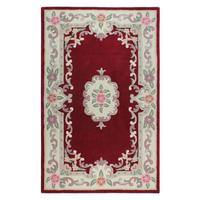 WOLLTEPPICH BEAULY, klassisch, Rot-Beige, 120 x 180 cm - Rot, Textil (180/120cm) - KADIMA DESIGN