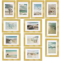 BILDERRAHMEN Ocean Holz Gold 12tlg - Goldfarben, Holz (24/21/24cm) - BoMoe