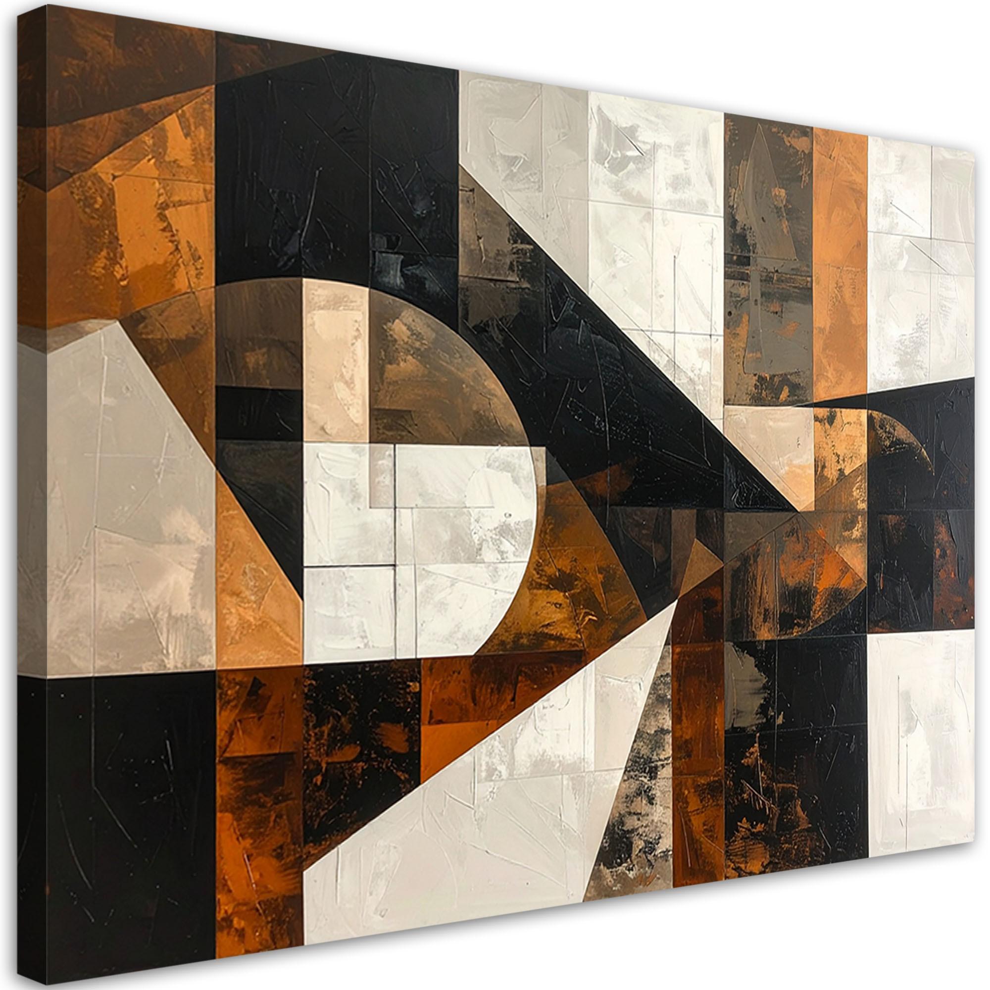 LEINWANDBILD 3D und geometrisch 30x20cm - Braun, Textil (30/20cm) - Feeby