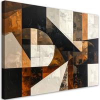 LEINWANDBILD 3D und geometrisch 45x30cm - Braun, Textil (45/30cm) - Feeby