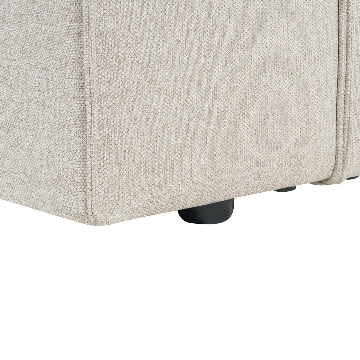 3-SITZER-ECKSOFA hellbeige linksseitig Vernon - Beige, Textil (330/178cm) - Beliani