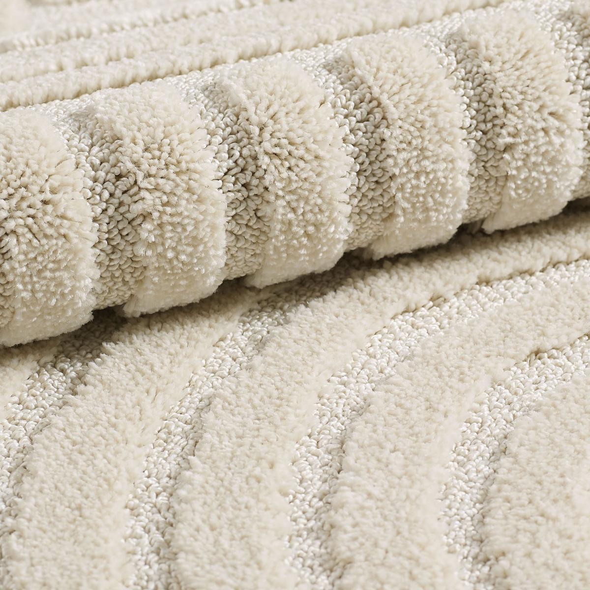 HOCHFLORTEPPICH RIGI, im Skandi-Boho-Stil, Creme, Ø 120 cm - Beige, Textil (120/120cm) - KADIMA DESIGN