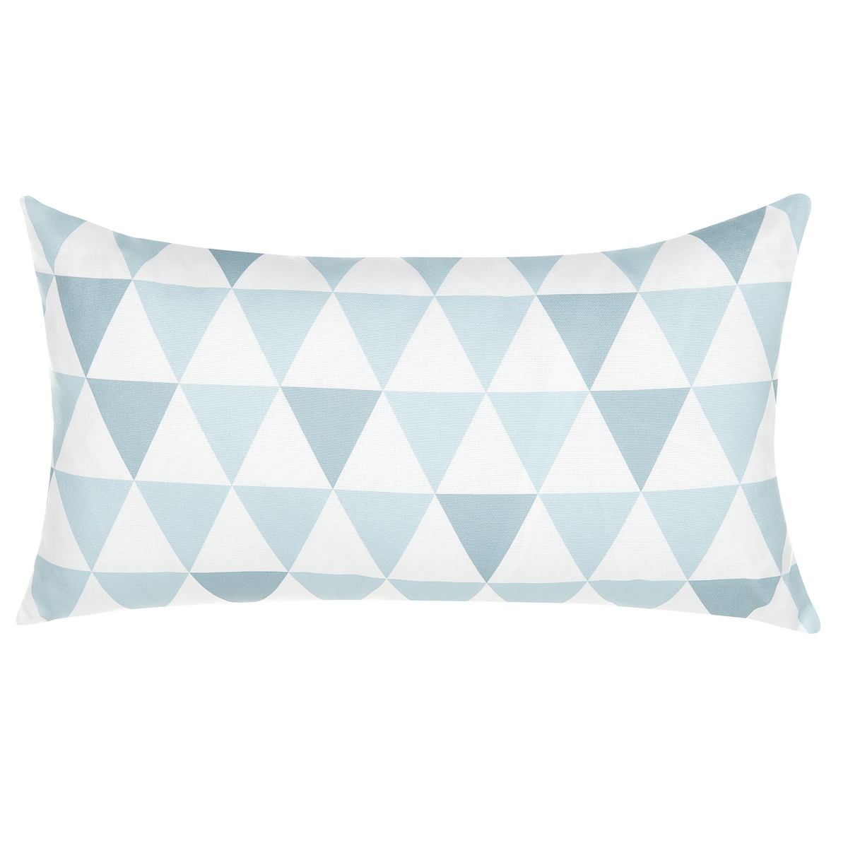 GARTENKISSEN 2er-Set Dreiecke blau/weiss 40/70 cm Trifos - Hellblau, Textil (40/70cm) - Beliani